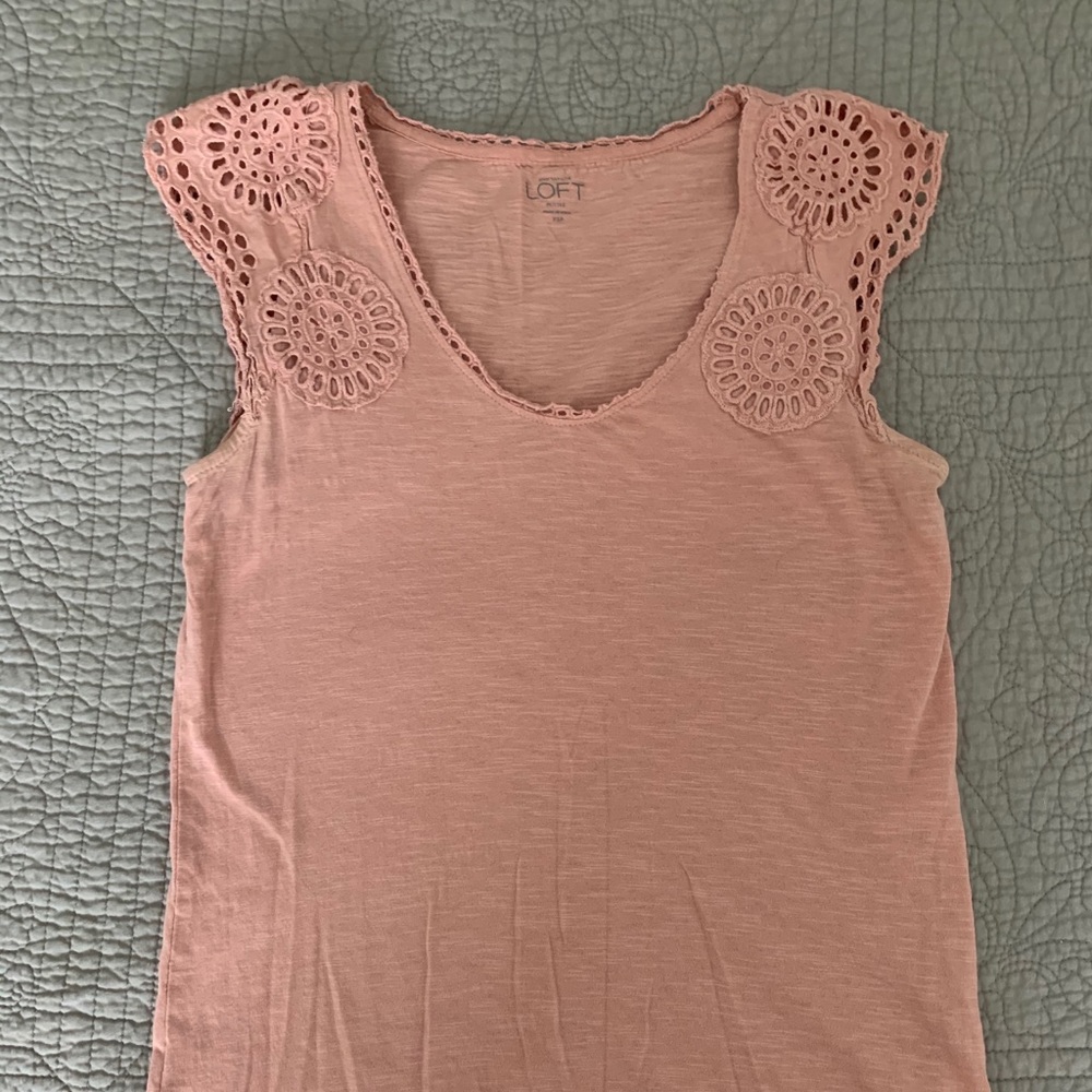 Loft Lace Detail Top
